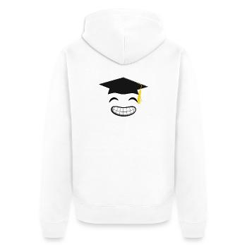Graduation Done Be Happy Be Proud Bachelor Master - Unisex Premium Organic Zip Hoodie - white - Back - Thijin (182cm)