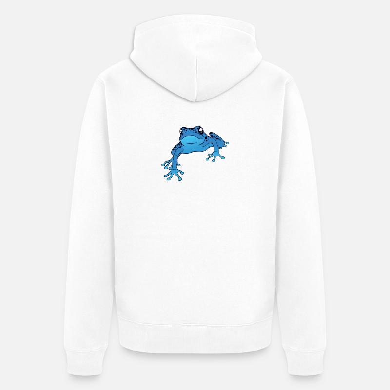 Poison dart frog design / cadeau - Veste à capuche bio Premium Unisexe - blanc