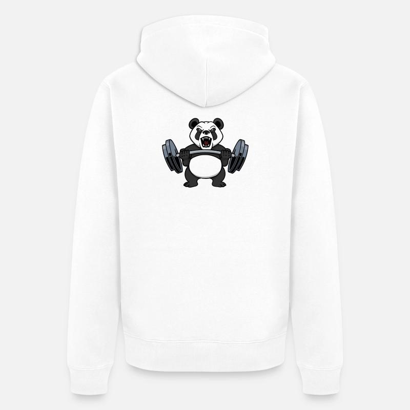 Poids de musculation Bodybuilder poids poids - Veste à capuche bio Premium Unisexe - blanc