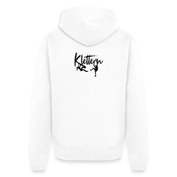 Klettern Kletterer Kletterin Klettergeschenk - Unisex Premium Bio Zip Hoodie - Weiß - Hinten - Thijin (182cm)