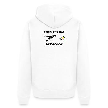 Lustig Sarkasmus Laufen Rennen Joggen Sport Spruch - Unisex Premium Bio Zip Hoodie - Weiß - Hinten - Thijin (182cm)