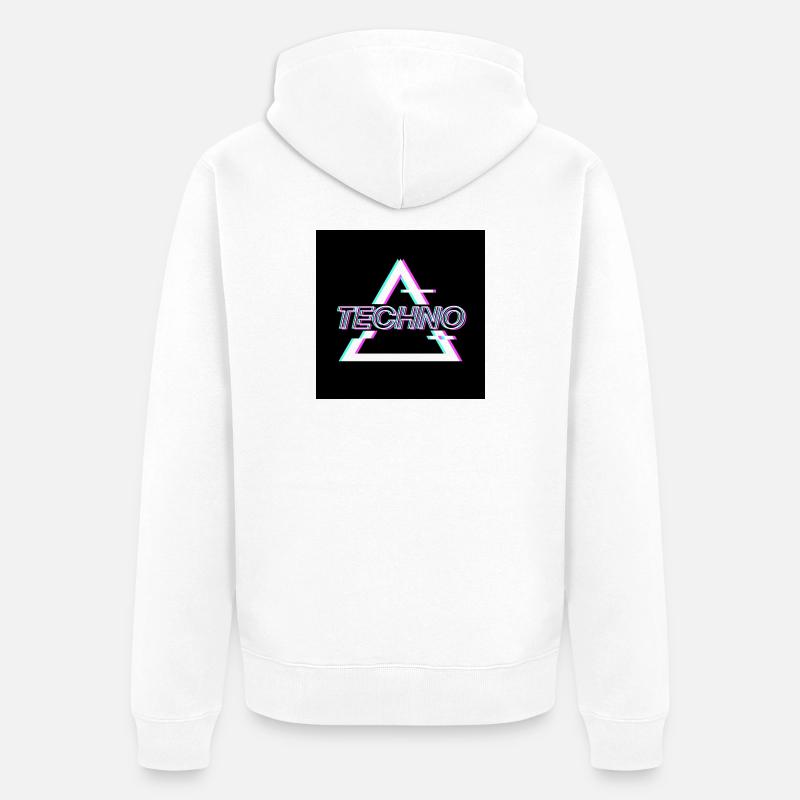 Techno - Veste à capuche bio Premium Unisexe - blanc
