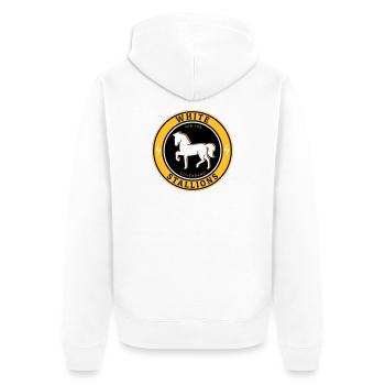 Étalons blancs - Veste à capuche bio Premium Unisexe - blanc - Dos - Thijin (182cm)