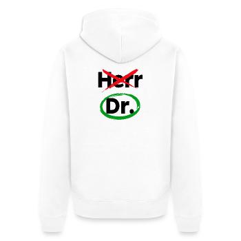 Doktor Arzt Facharzt Hausarzt Assistenzarzt Beruf - Unisex Premium Bio Zip Hoodie - Weiß - Hinten - Thijin (182cm)
