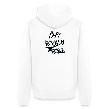 Papy Rock'n Roll Guitare Rockeur - Veste à capuche bio Premium Unisexe - blanc - Dos - Thijin (182cm)