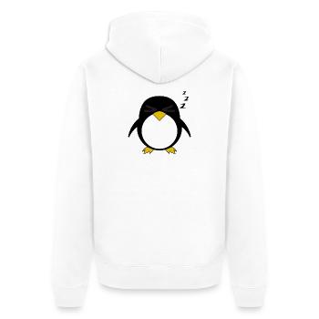 süßer Pinguin Pinguine Pinguinküken Vogel Kita - Unisex Premium Bio Zip Hoodie - Weiß - Hinten - Thijin (182cm)