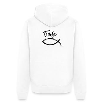Taufe Erwachsenentaufe Kindstaufe feiern Fisch - Unisex Premium Bio Zip Hoodie - Weiß - Hinten - Thijin (182cm)