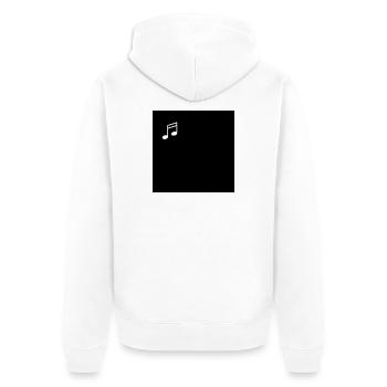 Musik Note - Unisex Premium Bio Zip Hoodie - Weiß - Hinten - Thijin (182cm)