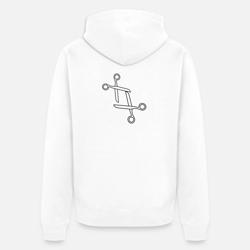 Ciseaux design amusants LGTBQIA+ - Veste à capuche bio Premium Unisexe - blanc