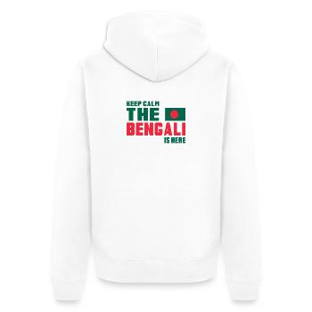 Keep Calm Bangladesh Design / Idée cadeau - Veste à capuche bio Premium Unisexe - blanc - Dos - Thijin (182cm)