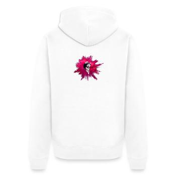 Malamute Uhlan - Unisex Premium Bio Zip Hoodie - Weiß - Hinten - Thijin (182cm)