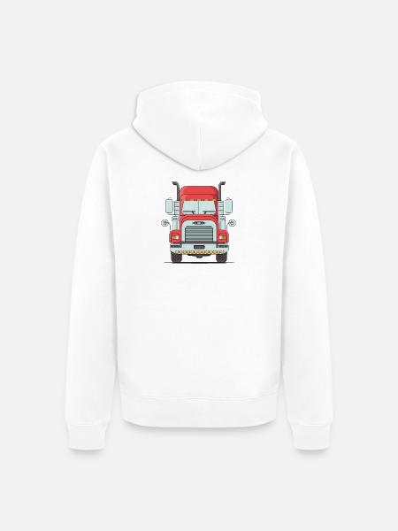 American Truck Laster - Unisex Premium Bio Zip Hoodie - Weiß