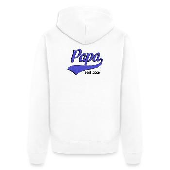 Bester Papa Vater Dad Vatertag Herrentag Vati - Unisex Premium Bio Zip Hoodie - Weiß - Hinten - Thijin (182cm)
