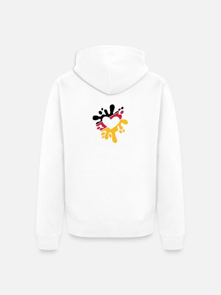 Germany love - Unisex Premium Organic Zip Hoodie - white