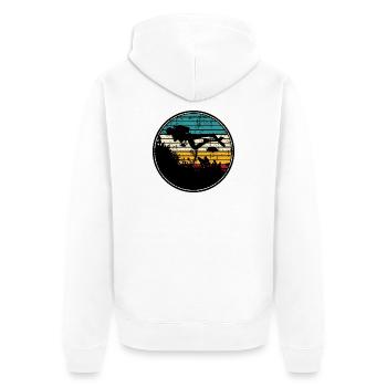Diving scuba - Unisex Premium Organic Zip Hoodie - white - Back - Thijin (182cm)