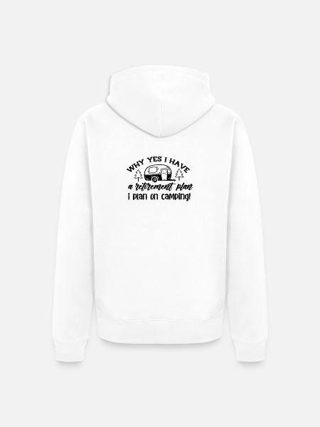 Camping Camping Camping Retirement Pensioners Gift - Unisex Premium Organic Zip Hoodie - white