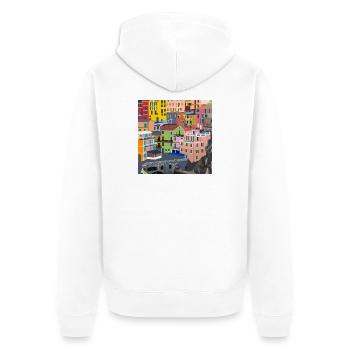 Tuscany in Italy - Unisex Premium Organic Zip Hoodie - white - Back - Thijin (182cm)