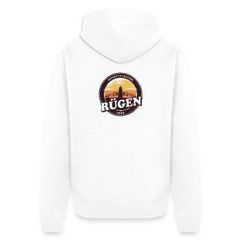 Rügen Vintage Phare Design / Cadeau - Veste à capuche bio Premium Unisexe - blanc - Dos - Thijin (182cm)