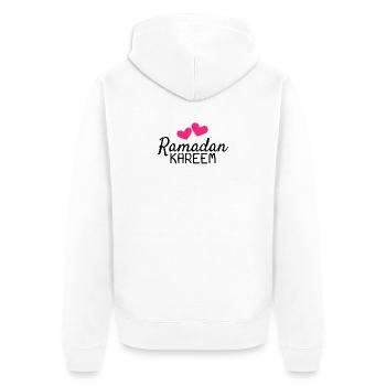 Ramadan Kareem Fest Amour Ramadan - Veste à capuche bio Premium Unisexe - blanc - Dos - Thijin (182cm)
