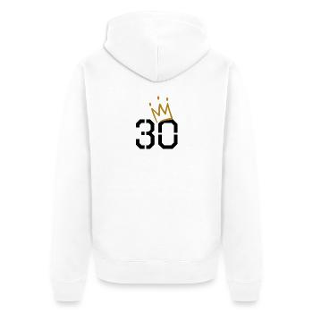 30 years old - 30 crown - 30 birthday - Unisex Premium Organic Zip Hoodie - white - Back - Thijin (182cm)
