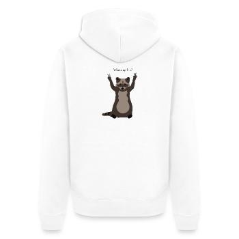 Rat de lavage - Veste à capuche bio Premium Unisexe - blanc - Dos - Thijin (182cm)