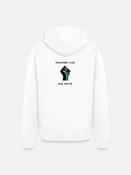 Palestinian Lives Matter! Free Palestine - Unisex Premium Organic Zip Hoodie - white