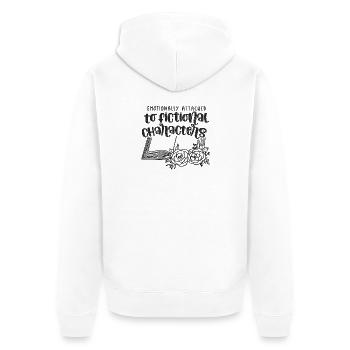Book Books Bookworm Bookworm Author Gift - Unisex Premium Organic Zip Hoodie - white - Back - Thijin (182cm)