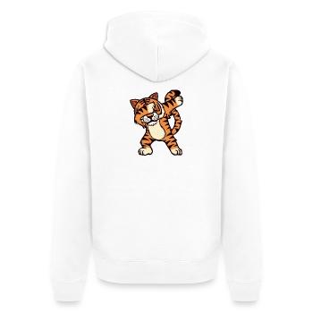 Animal Cool Tiger - Veste à capuche bio Premium Unisexe - blanc - Dos - Thijin (182cm)