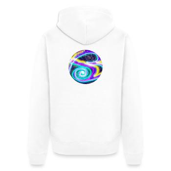 Nordlichter - Unisex Premium Bio Zip Hoodie - Weiß - Hinten - Thijin (182cm)