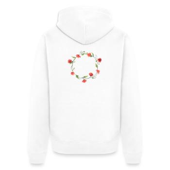 Couronne de pavot II - Veste à capuche bio Premium Unisexe - blanc - Dos - Thijin (182cm)
