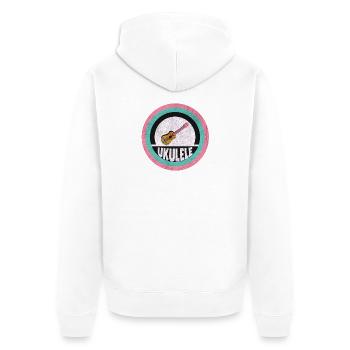Ukulele Hawaii Vintage - Unisex Premium Bio Zip Hoodie - Weiß - Hinten - Thijin (182cm)