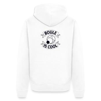 Boule is cool game Petanque Boules Boule ball - Unisex Premium Organic Zip Hoodie - white - Back - Thijin (182cm)