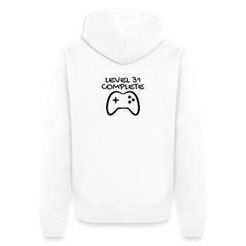 31e anniversaire - Gamer 31 - 31 ans cadeau - Veste à capuche bio Premium Unisexe - blanc - Dos - Thijin (182cm)