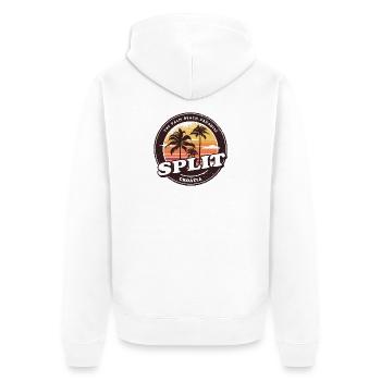 Split Croatia Vintage Beach Design - Unisex Premium Organic Zip Hoodie - white - Back - Thijin (182cm)
