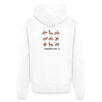 YOGA LABRADOR BRUN - Veste à capuche bio Premium Unisexe - blanc - Dos - Thijin (182cm)