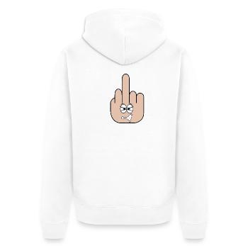 doigt d'honneur - Veste à capuche bio Premium Unisexe - blanc - Dos - Thijin (182cm)