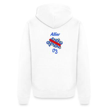 Allier - Veste à capuche bio Premium Unisexe - blanc - Dos - Thijin (182cm)