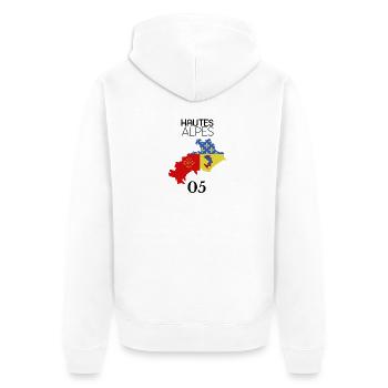 Hautes-alpes - Veste à capuche bio Premium Unisexe - blanc - Dos - Thijin (182cm)