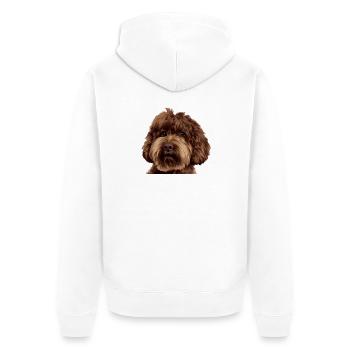 Schnoodle Doodle Dog - Unisex Premium Bio Zip Hoodie - Weiß - Hinten - Thijin (182cm)