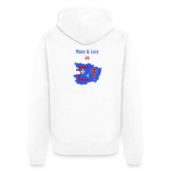 Maine & loire - Veste à capuche bio Premium Unisexe - blanc - Dos - Thijin (182cm)