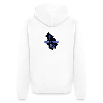 Haute-Marne - Unisex Premium Bio Zip Hoodie - Weiß - Hinten - Thijin (182cm)