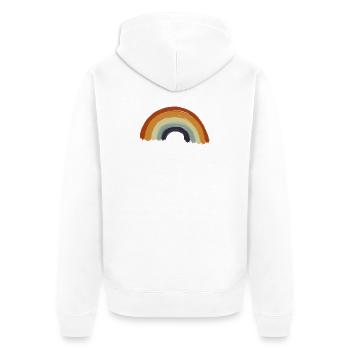 Vintage Illustration Abstract Art Peinture - Veste à capuche bio Premium Unisexe - blanc - Dos - Thijin (182cm)