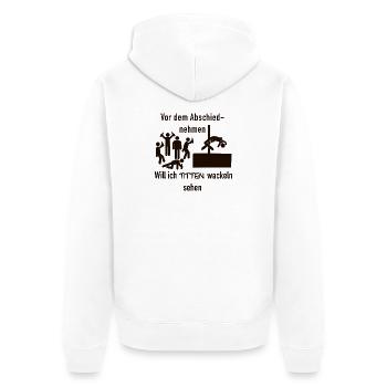 Junggesellenabschied - Spruch - Unisex Premium Bio Zip Hoodie - Weiß - Hinten - Thijin (182cm)