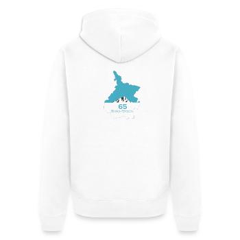 Hautes-Pyrénées - Unisex Premium Bio Zip Hoodie - Weiß - Hinten - Thijin (182cm)