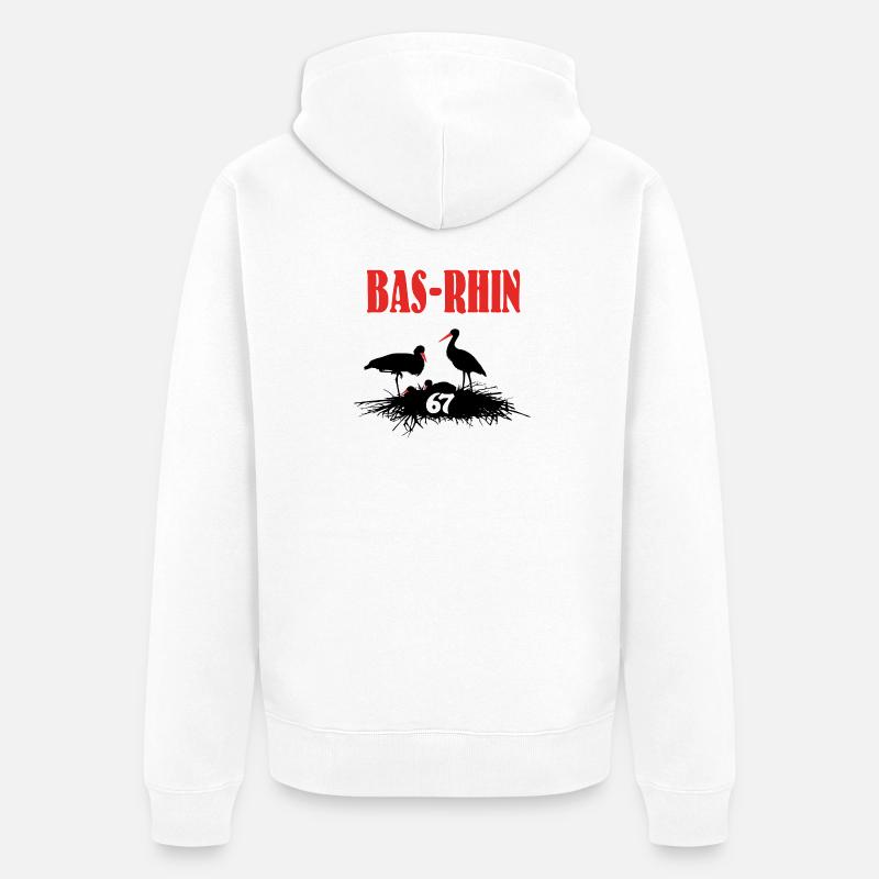 Bas-Rhin - Veste à capuche bio Premium Unisexe - blanc
