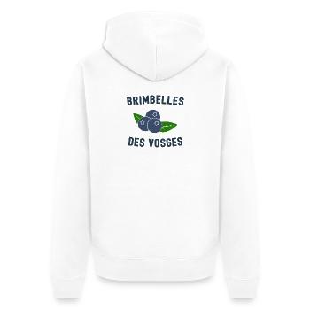 Schwefel der Vogesen - Unisex Premium Bio Zip Hoodie - Weiß - Hinten - Thijin (182cm)