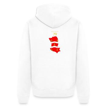 Deux-sèvres - Unisex Premium Bio Zip Hoodie - Weiß - Hinten - Thijin (182cm)