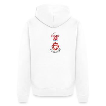 vendée - Veste à capuche bio Premium Unisexe - blanc - Dos - Thijin (182cm)
