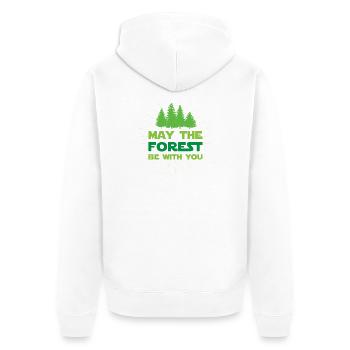 Que la forêt soit avec vous - Veste à capuche bio Premium Unisexe - blanc - Dos - Thijin (182cm)