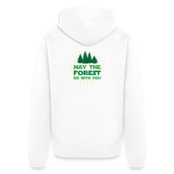 Que la forêt soit avec vous - Veste à capuche bio Premium Unisexe - blanc - Dos - Thijin (182cm)